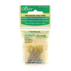 Patchwork Glasshead Pins, Fine  100 Count