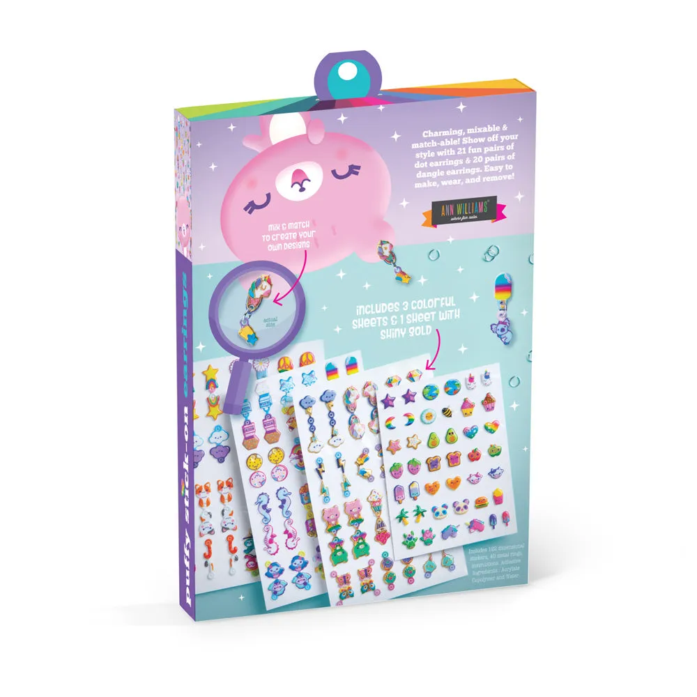 Puffy Stick-On Earrings