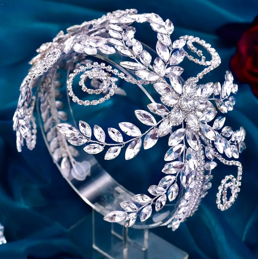 "Rivera" - Silver Crystal Bridal Headdress