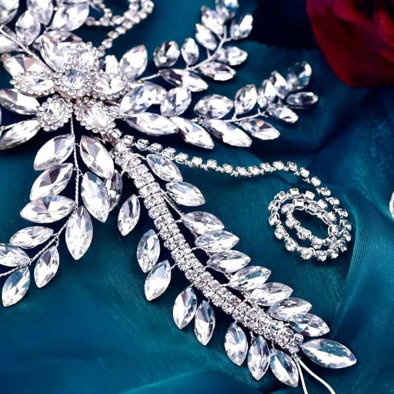 "Rivera" - Silver Crystal Bridal Headdress