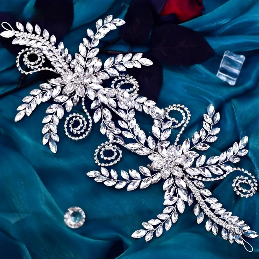 "Rivera" - Silver Crystal Bridal Headdress