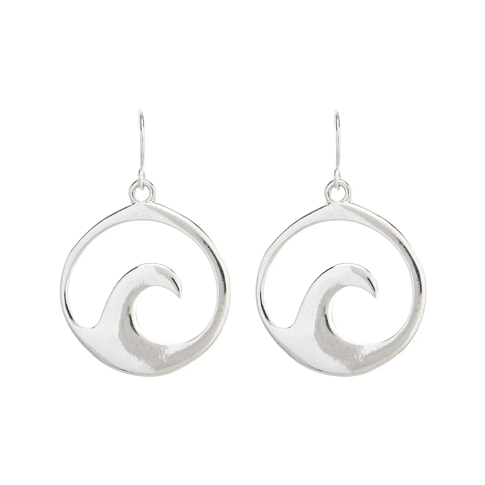Rain Jewelry Silver Crested Wave Earrings