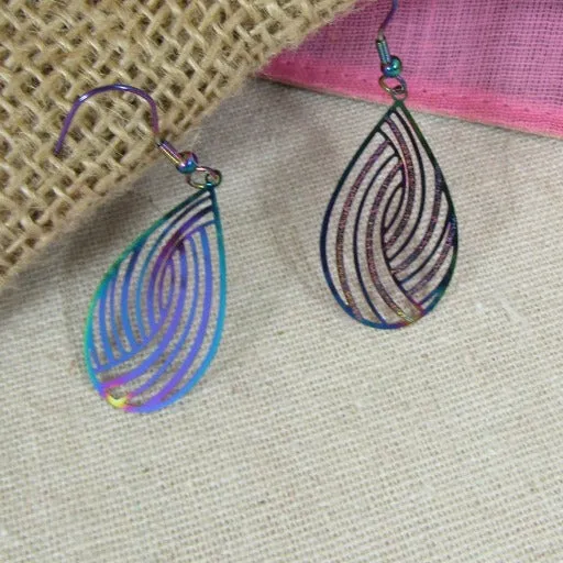 Rainbow Ultra Lite Teardrop Earrings