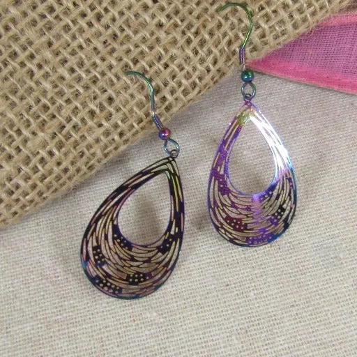 Rainbow Ultra Lite Teardrop Earrings