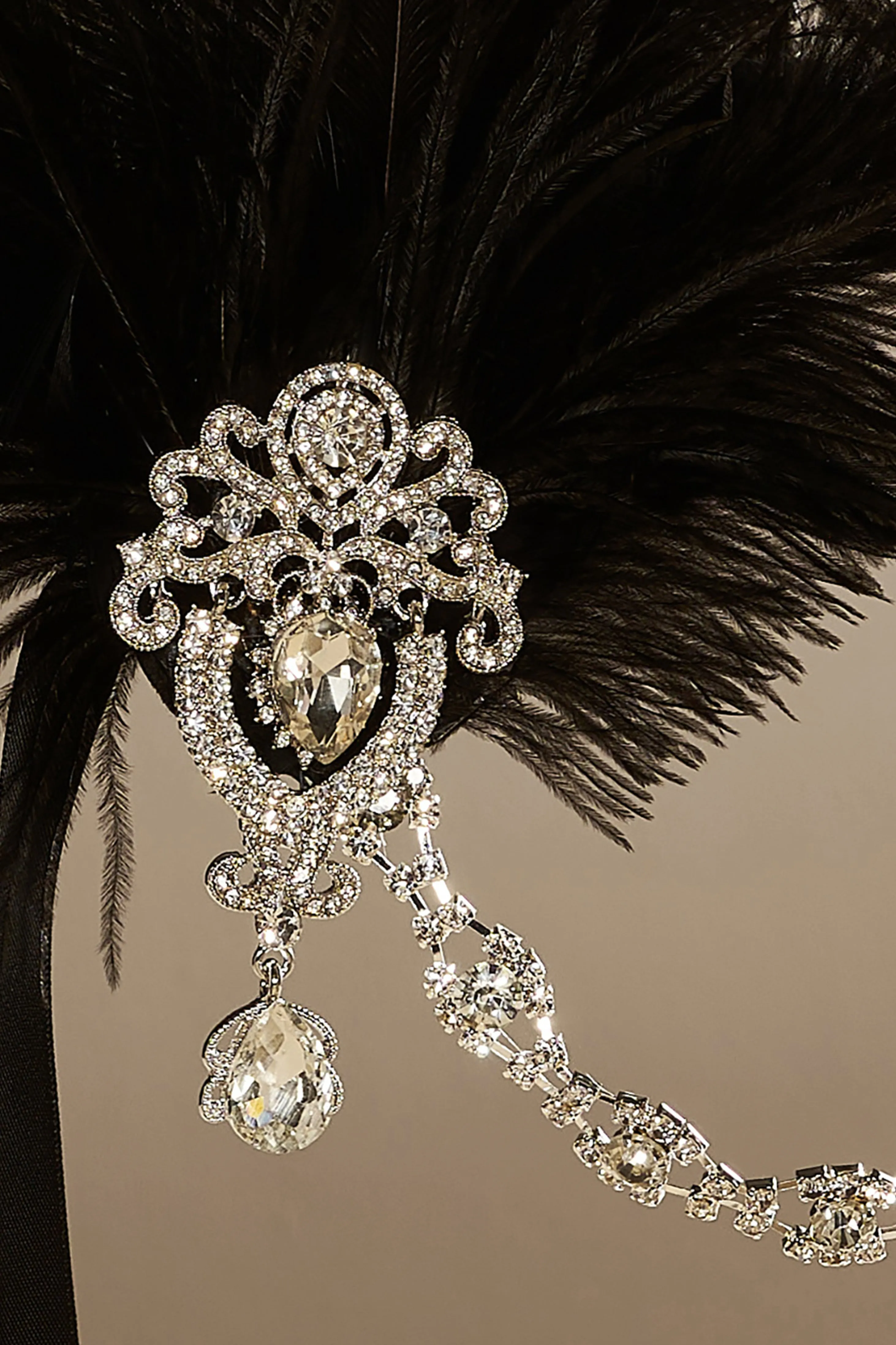 Retro Ostrich Feather Headband