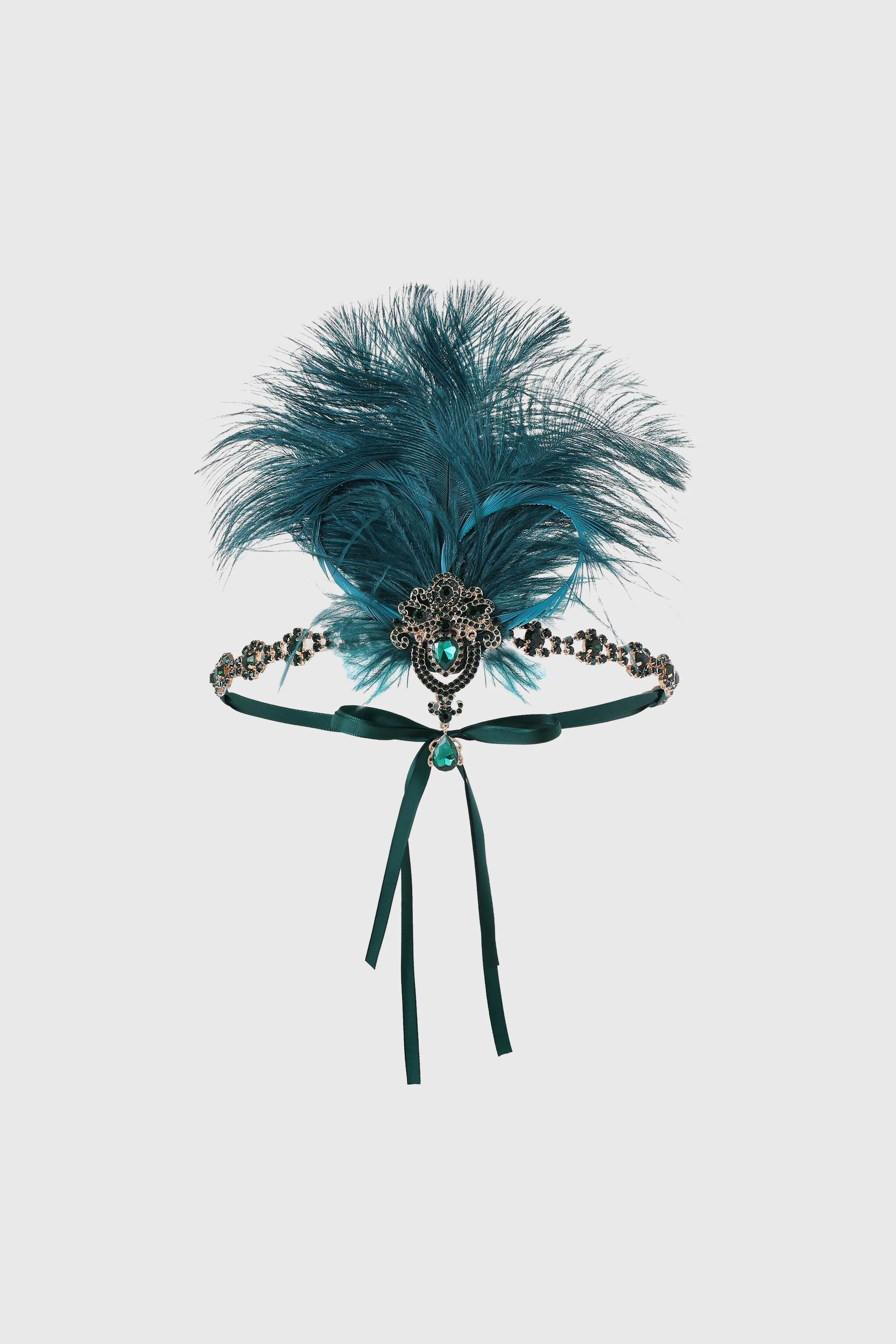 Retro Ostrich Feather Headband