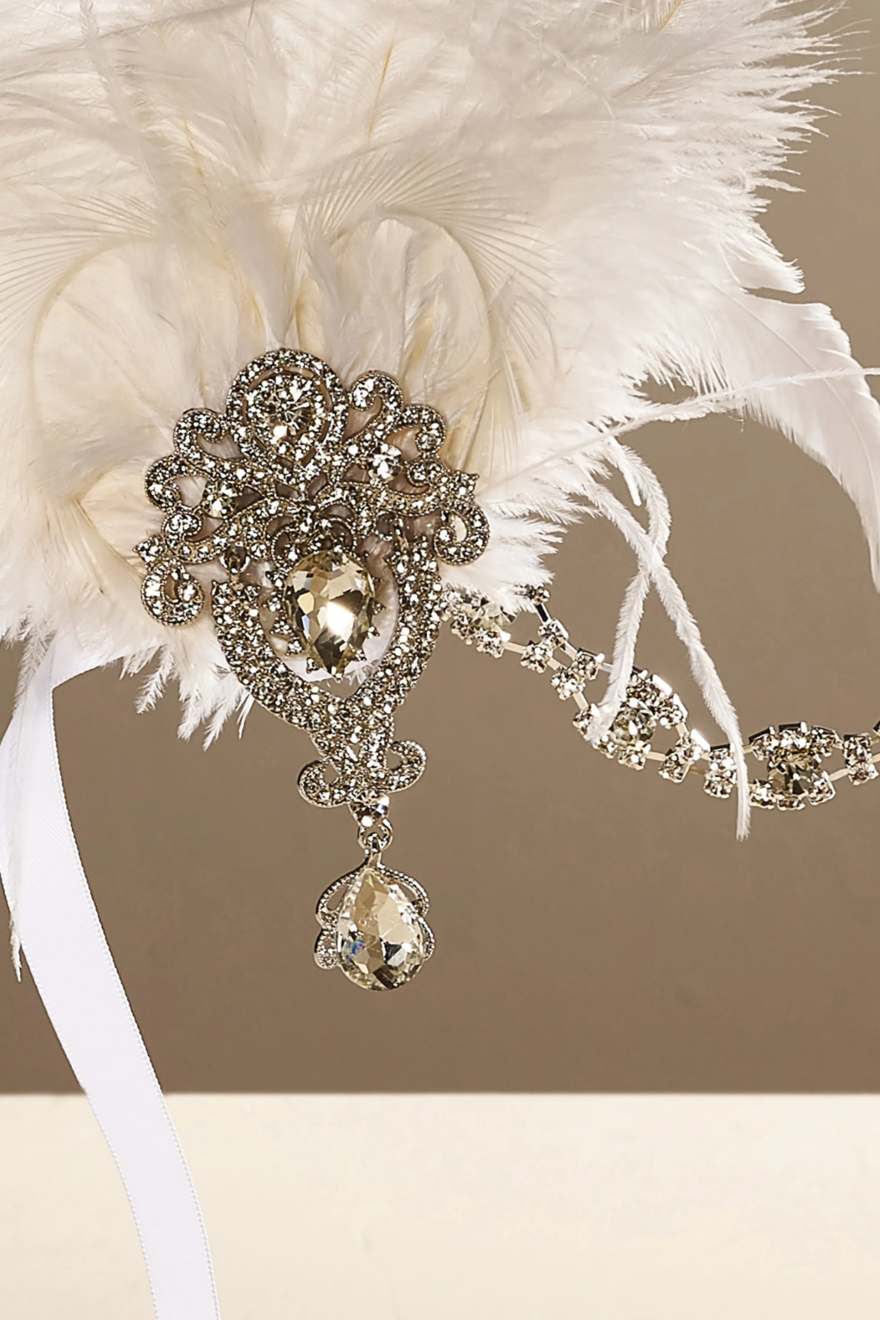Retro Ostrich Feather Headband