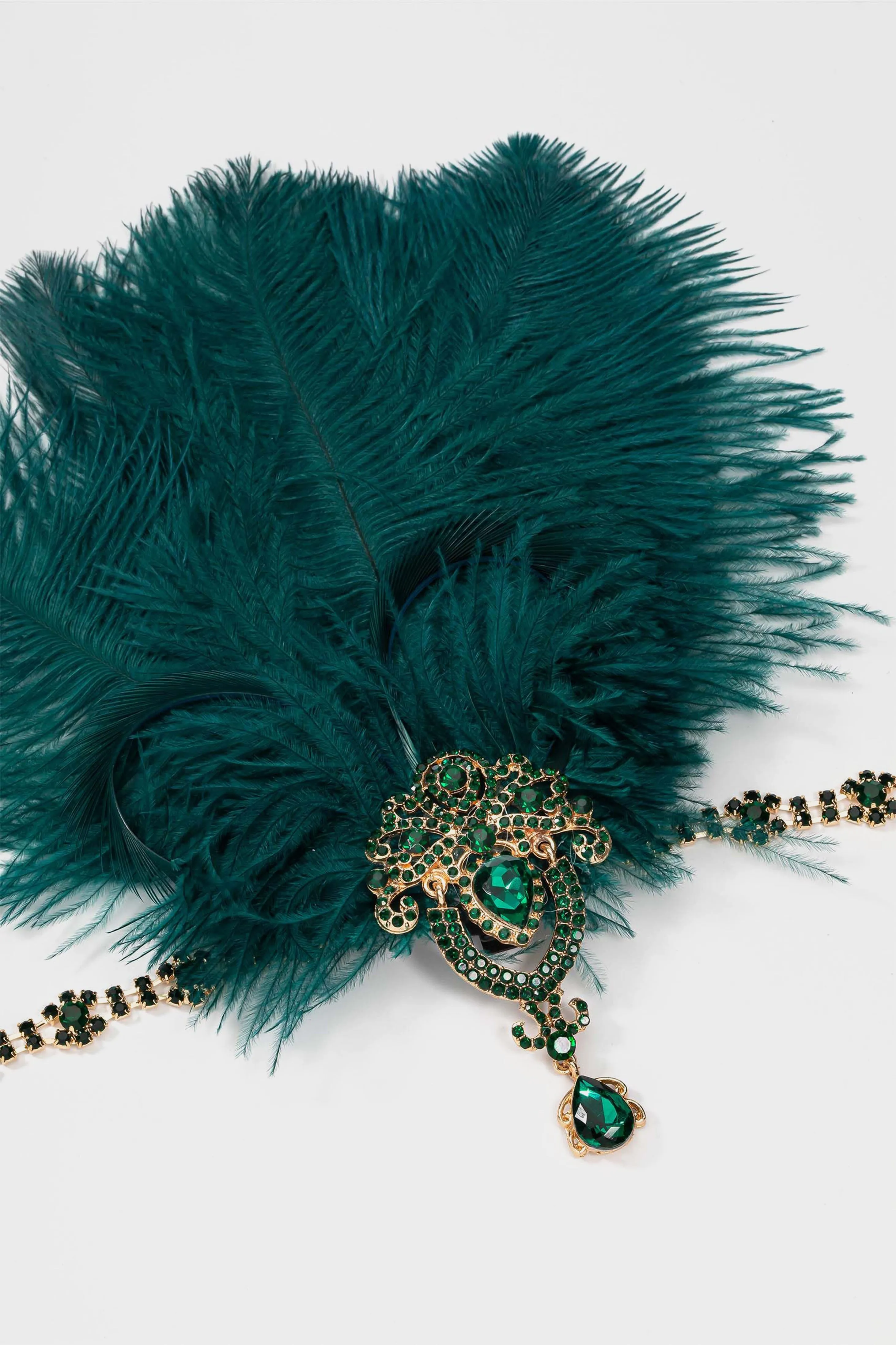 Retro Ostrich Feather Headband