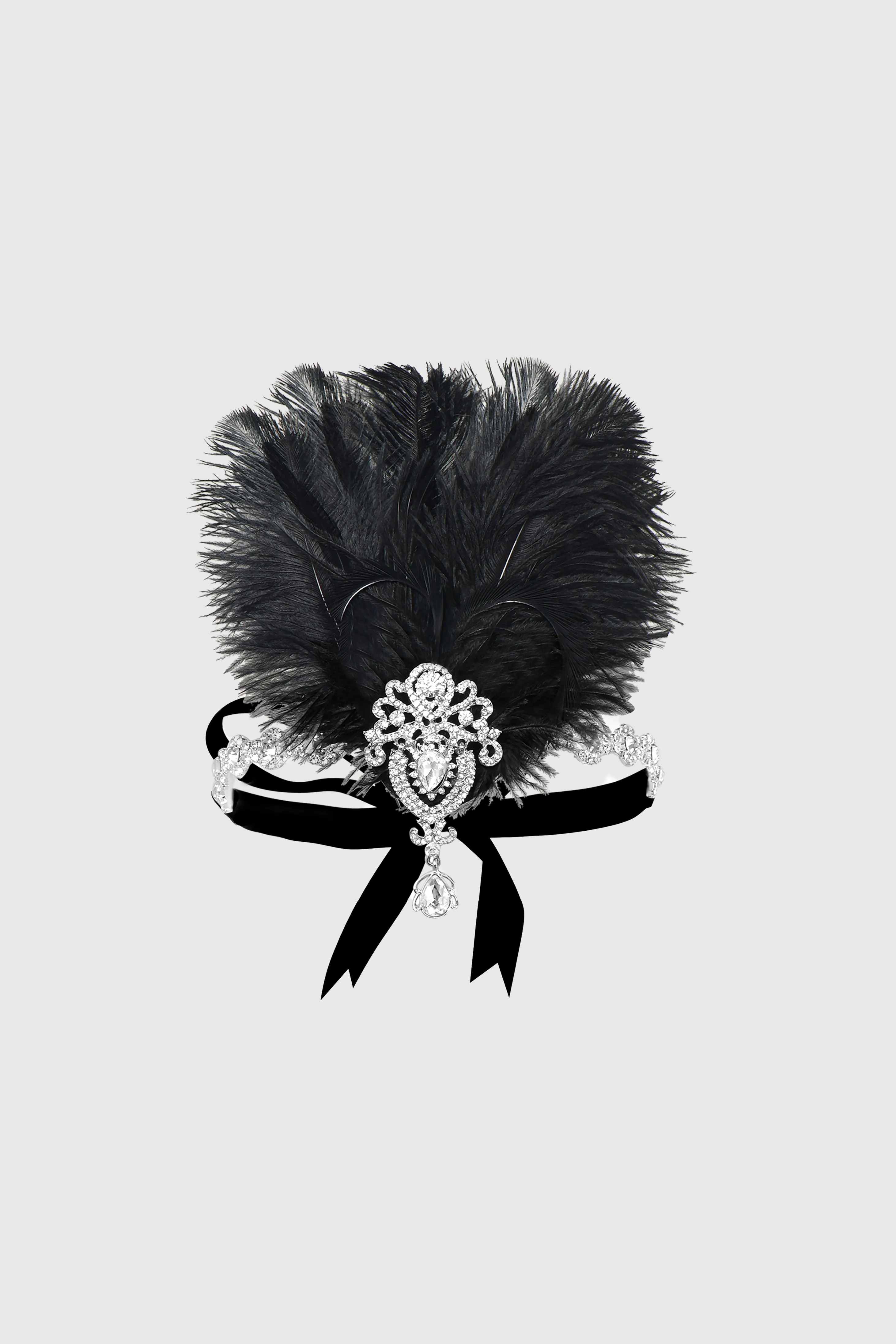 Retro Ostrich Feather Headband