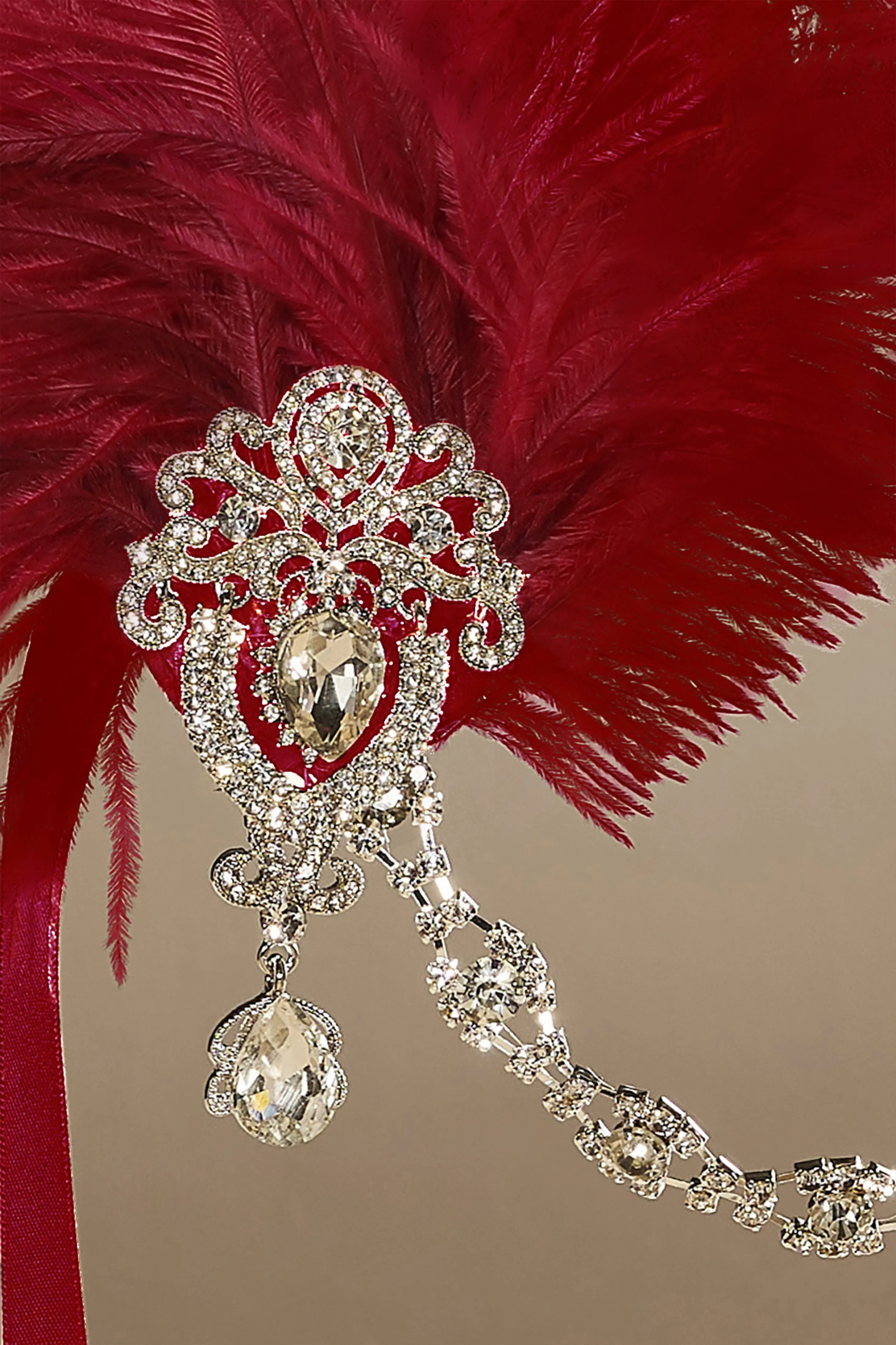 Retro Ostrich Feather Headband