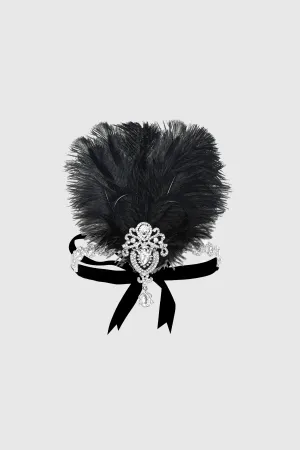Retro Ostrich Feather Headband