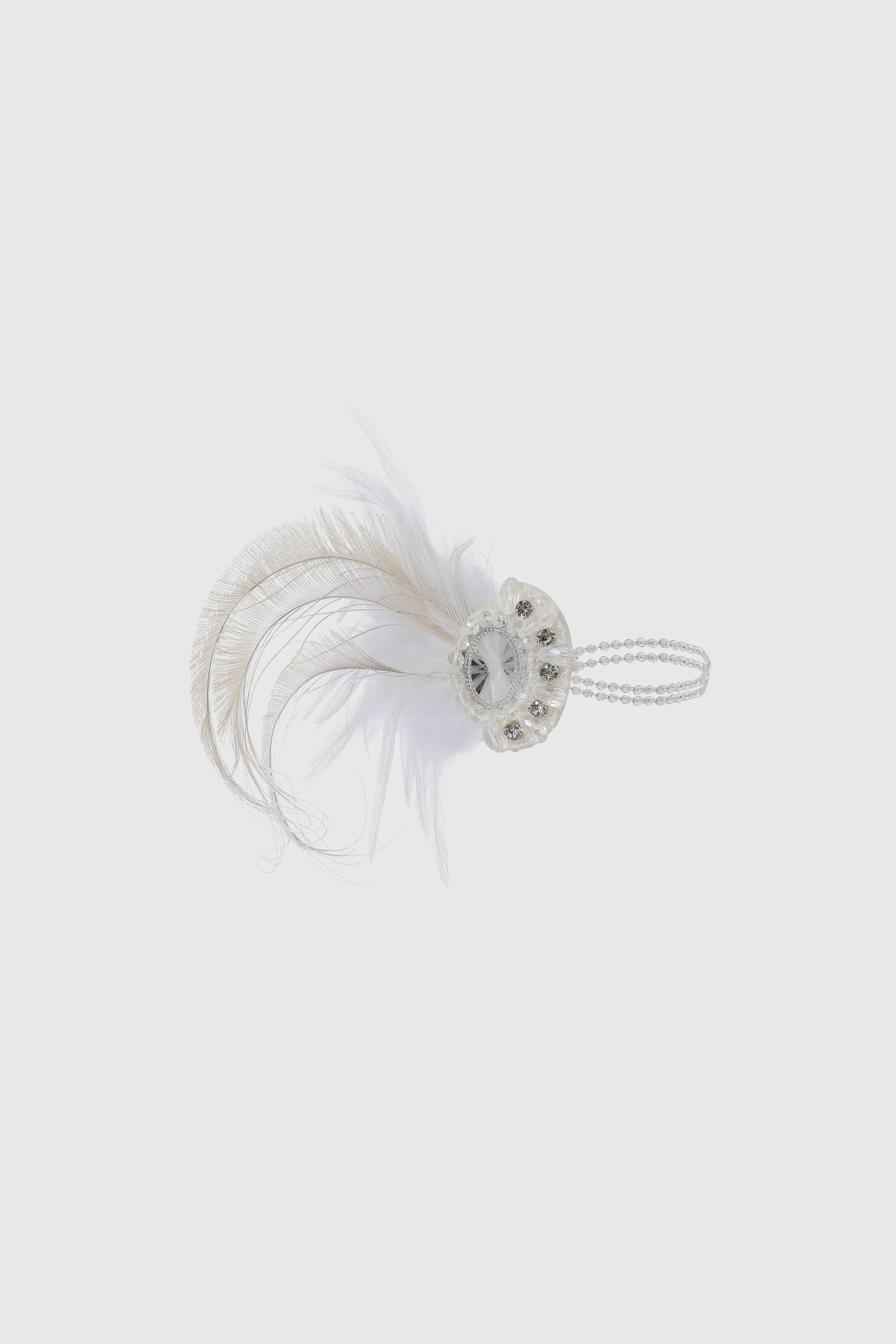 Rhinestone Peacock Feather Headband