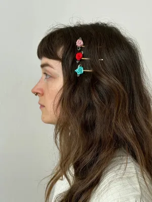 Rosette Bobby Pin Trio