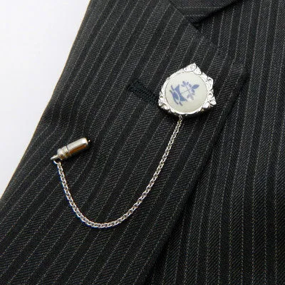 Royal Copenhagen Leaf Lapel Stick Pin