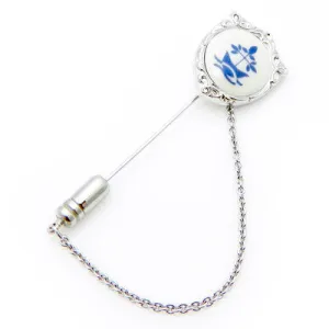 Royal Copenhagen Leaf Lapel Stick Pin