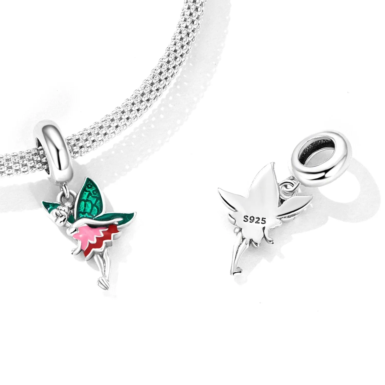 S925 Silver Fairy Pendant Charm For Bracelet and Necklace