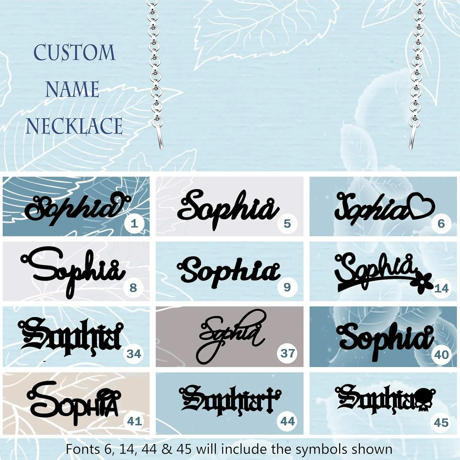 Serenity Name Necklace Personalized Sterling Silver Custom Name Necklace for Women