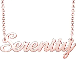 Serenity Name Necklace Personalized Sterling Silver Custom Name Necklace for Women