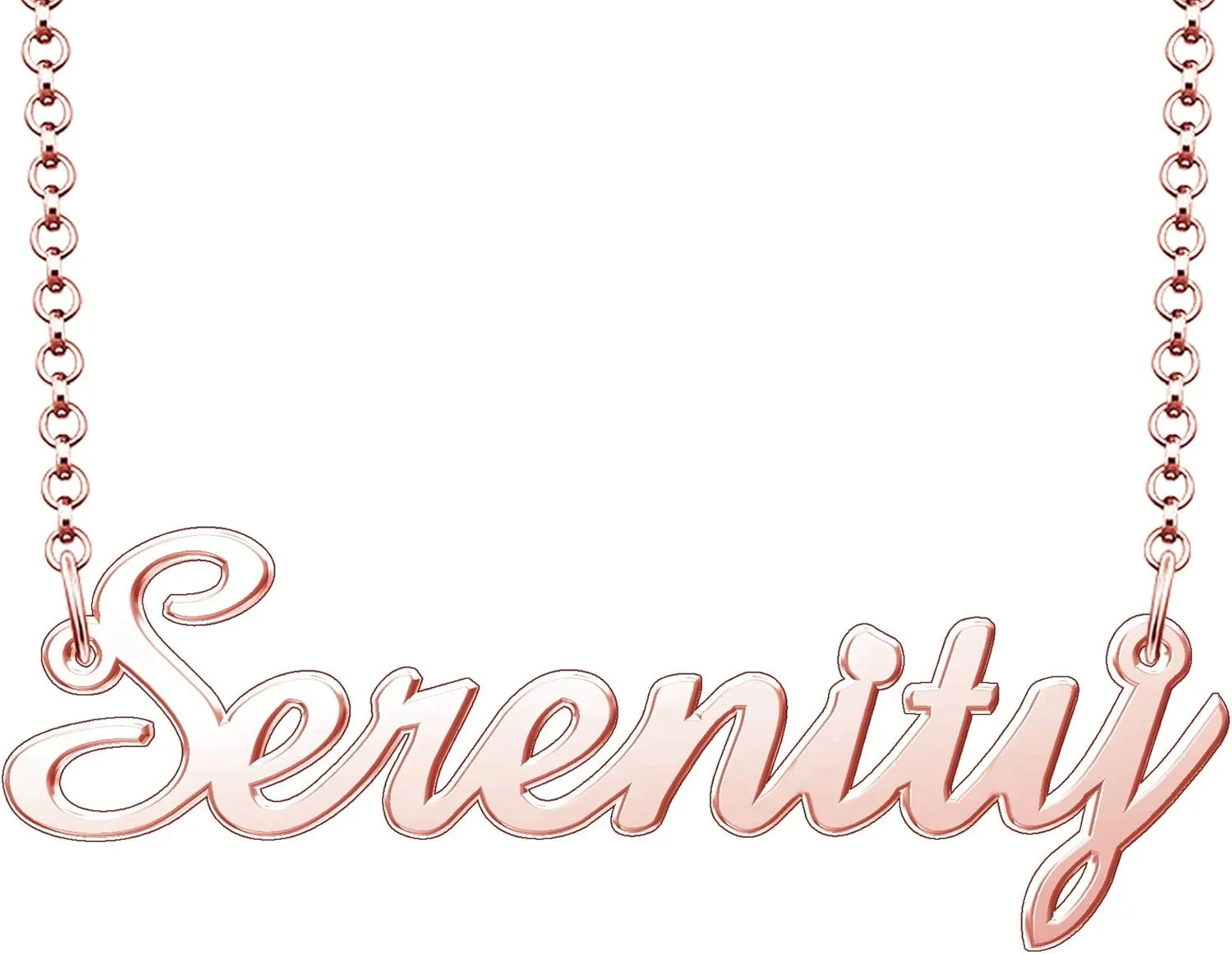 Serenity Name Necklace Personalized Sterling Silver Custom Name Necklace for Women