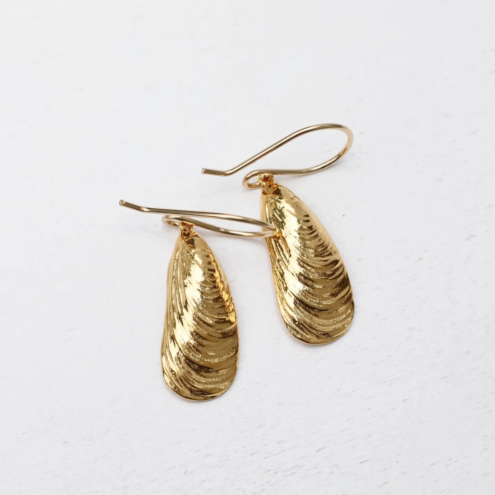 Serenity Shell Earrings in 18K Gold Vermeil