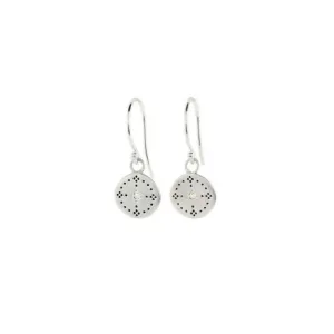Silver Nostalgia Charm Diamond Earrings
