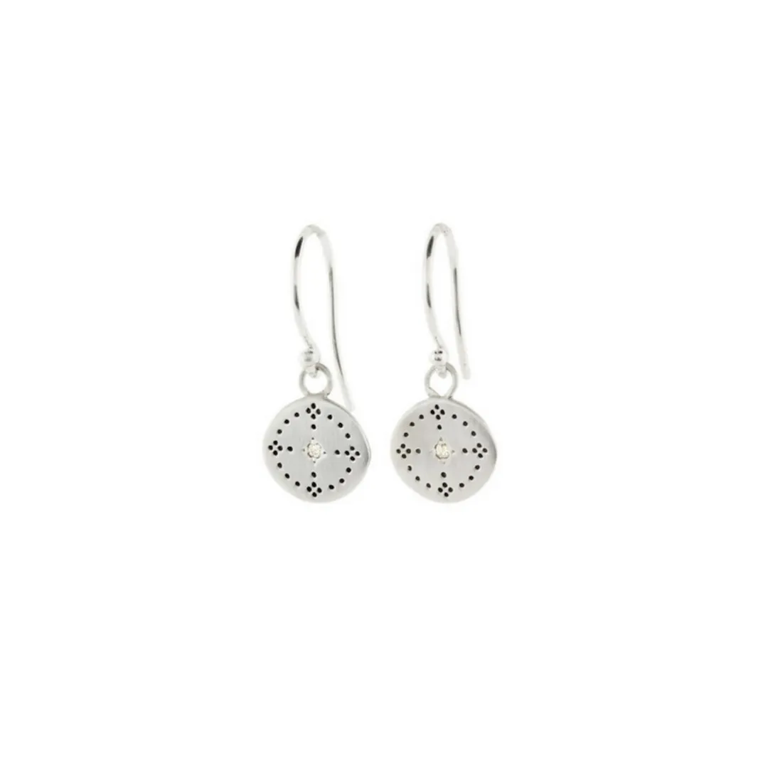 Silver Nostalgia Charm Diamond Earrings