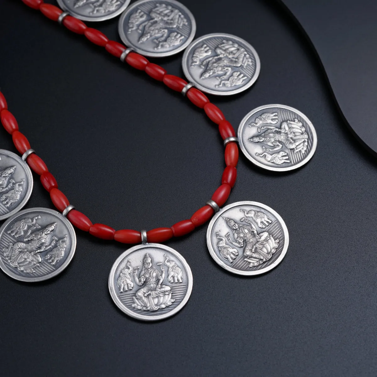 Silver Putali (Coin) Set with corals