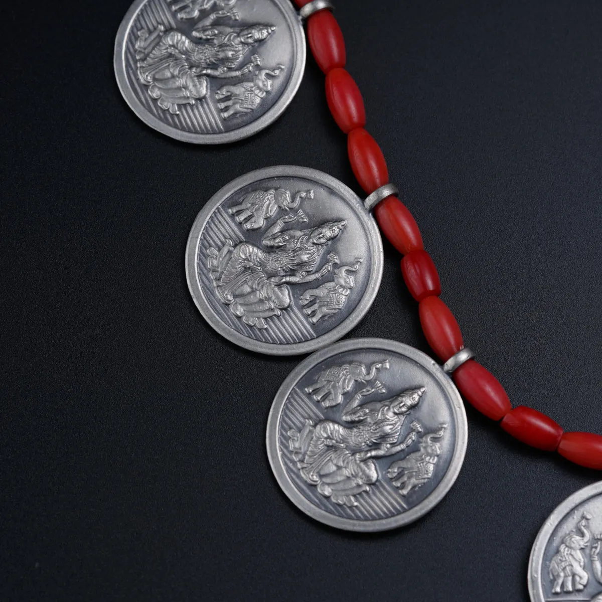 Silver Putali (Coin) Set with corals