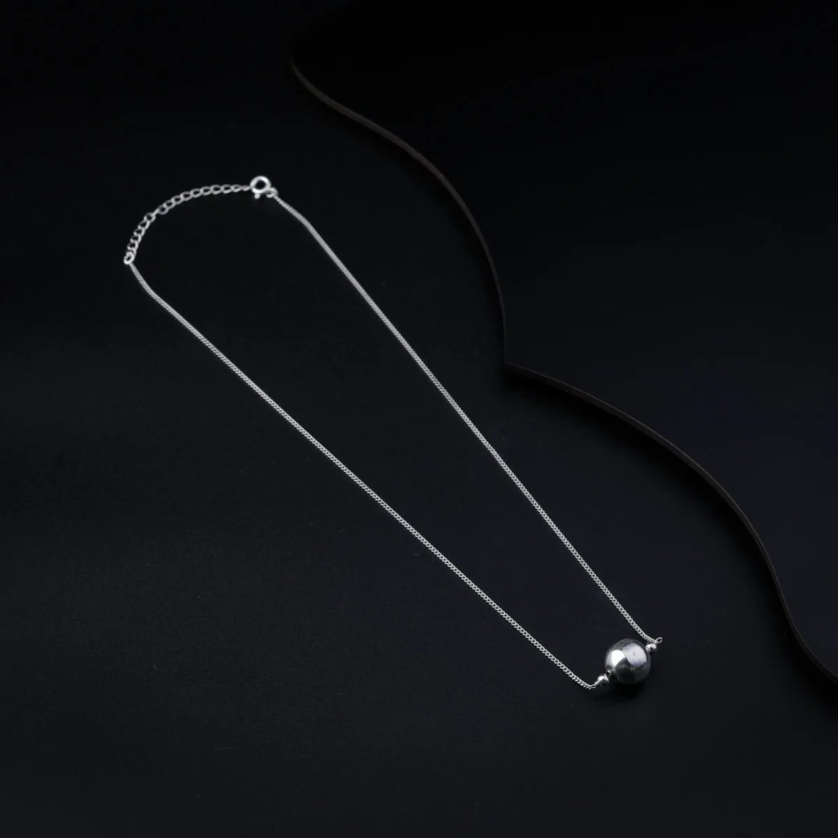 Silver Shiny Tribal Motif Necklace