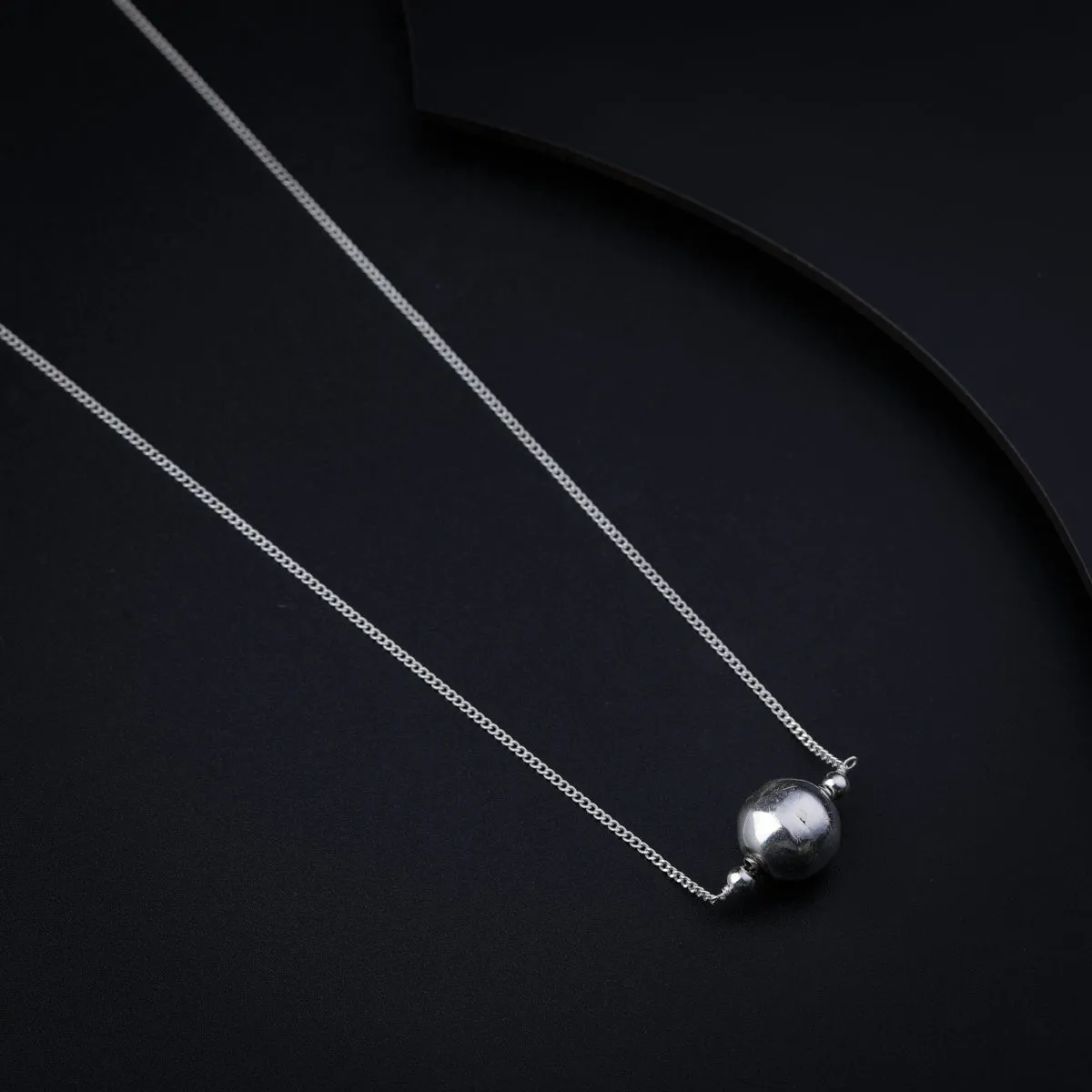 Silver Shiny Tribal Motif Necklace