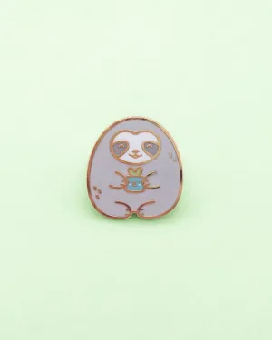 Sloth Plant Pot Pin