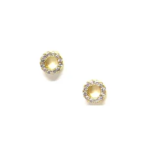 Small Open Circle Stud - Gold Vermeil