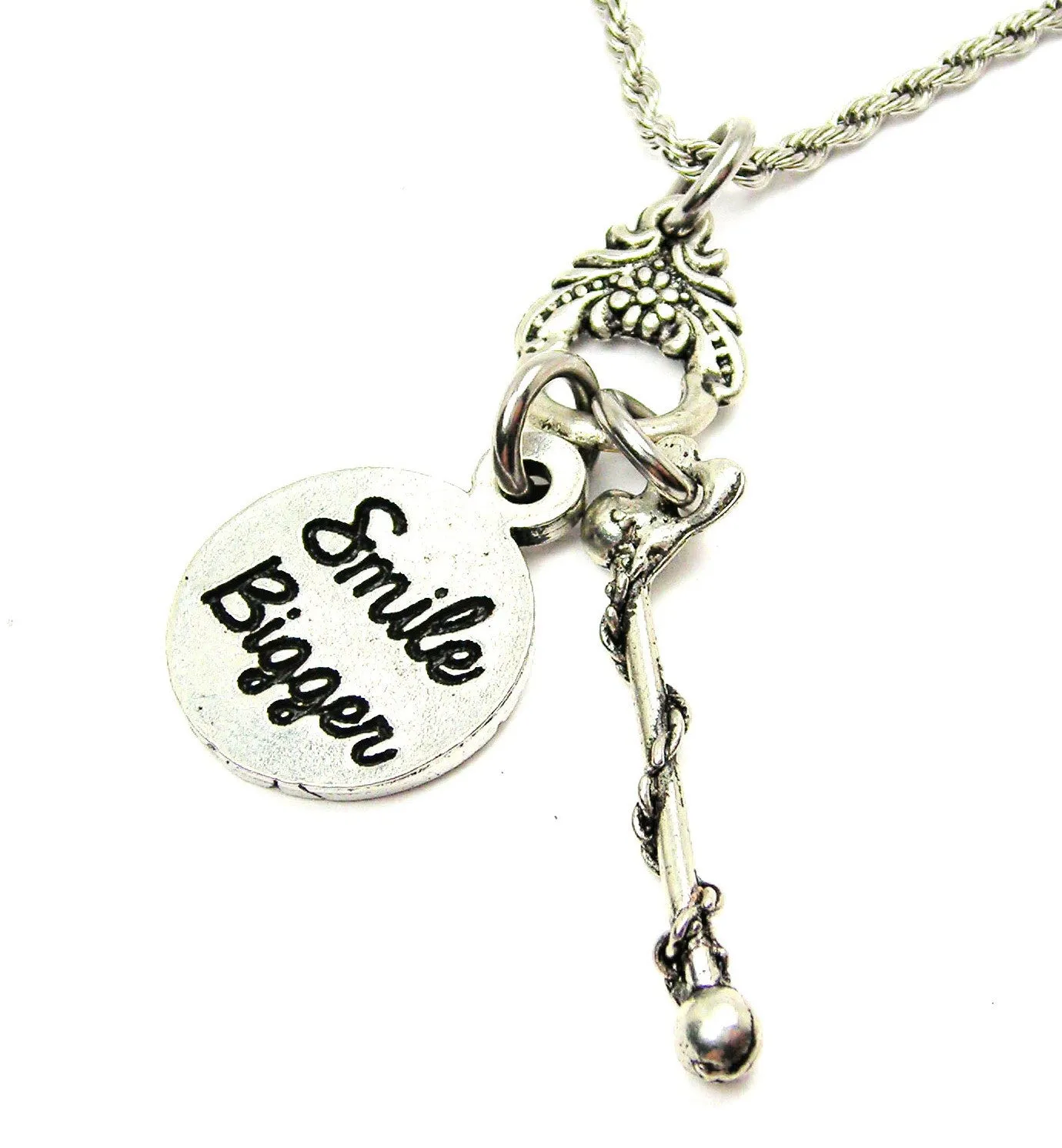 Smile Bigger Baton Catalog Necklace