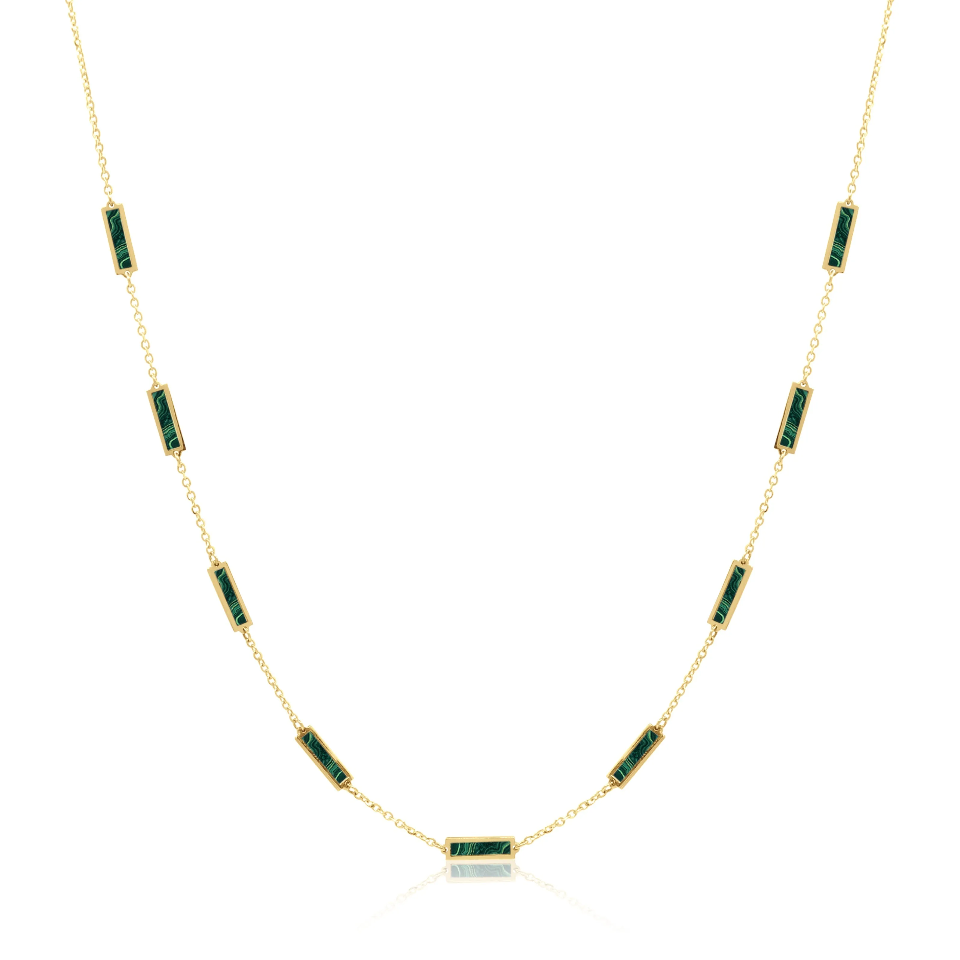 Stone Block Necklace - Mother of Pearl