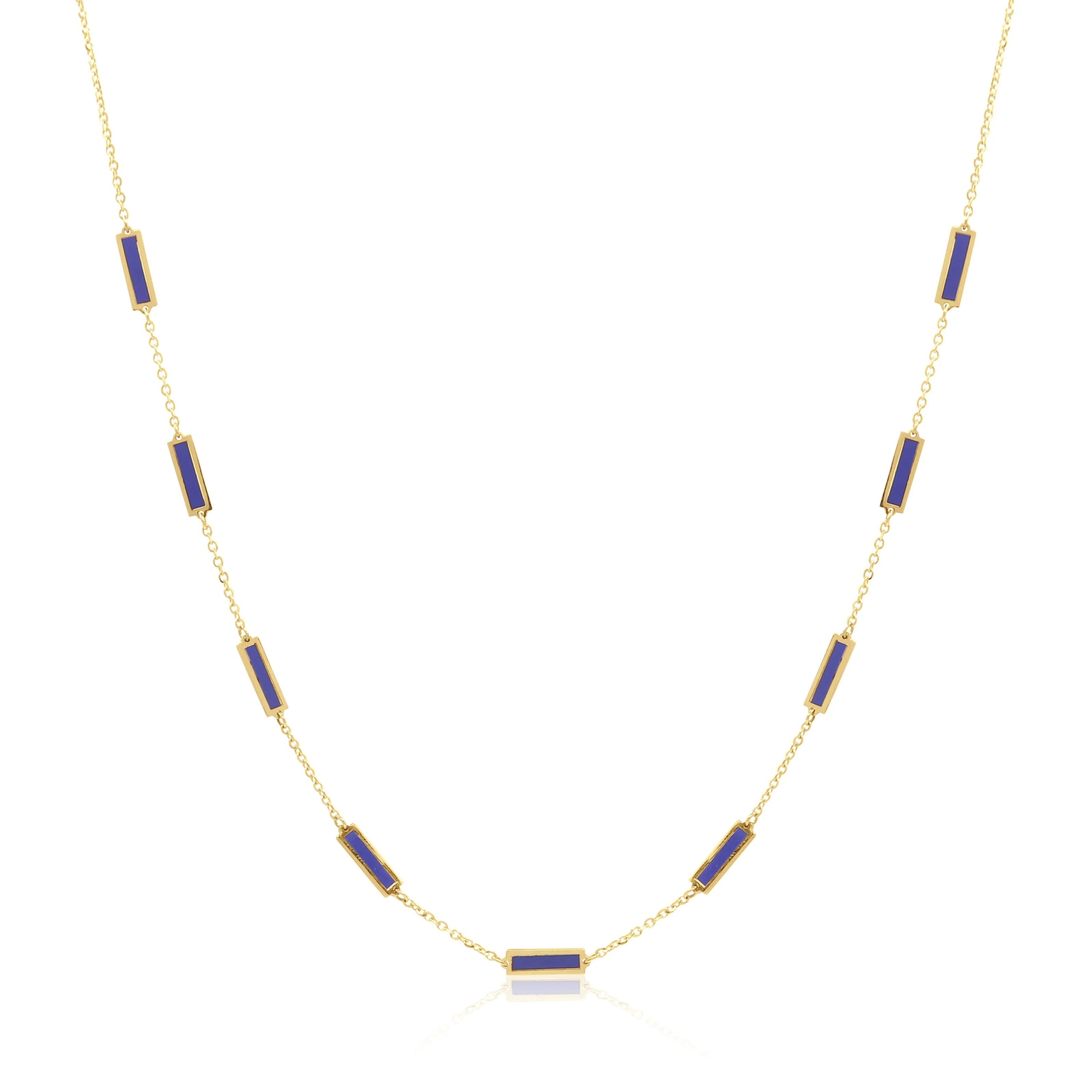 Stone Block Necklace - Mother of Pearl