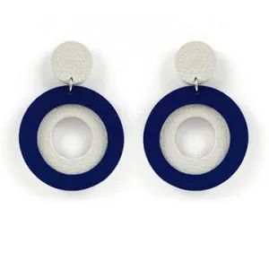 Sunrise Earrings - Light Grey | Navy