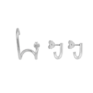The Icons duo - Silver Jasper & Gloria Earrings