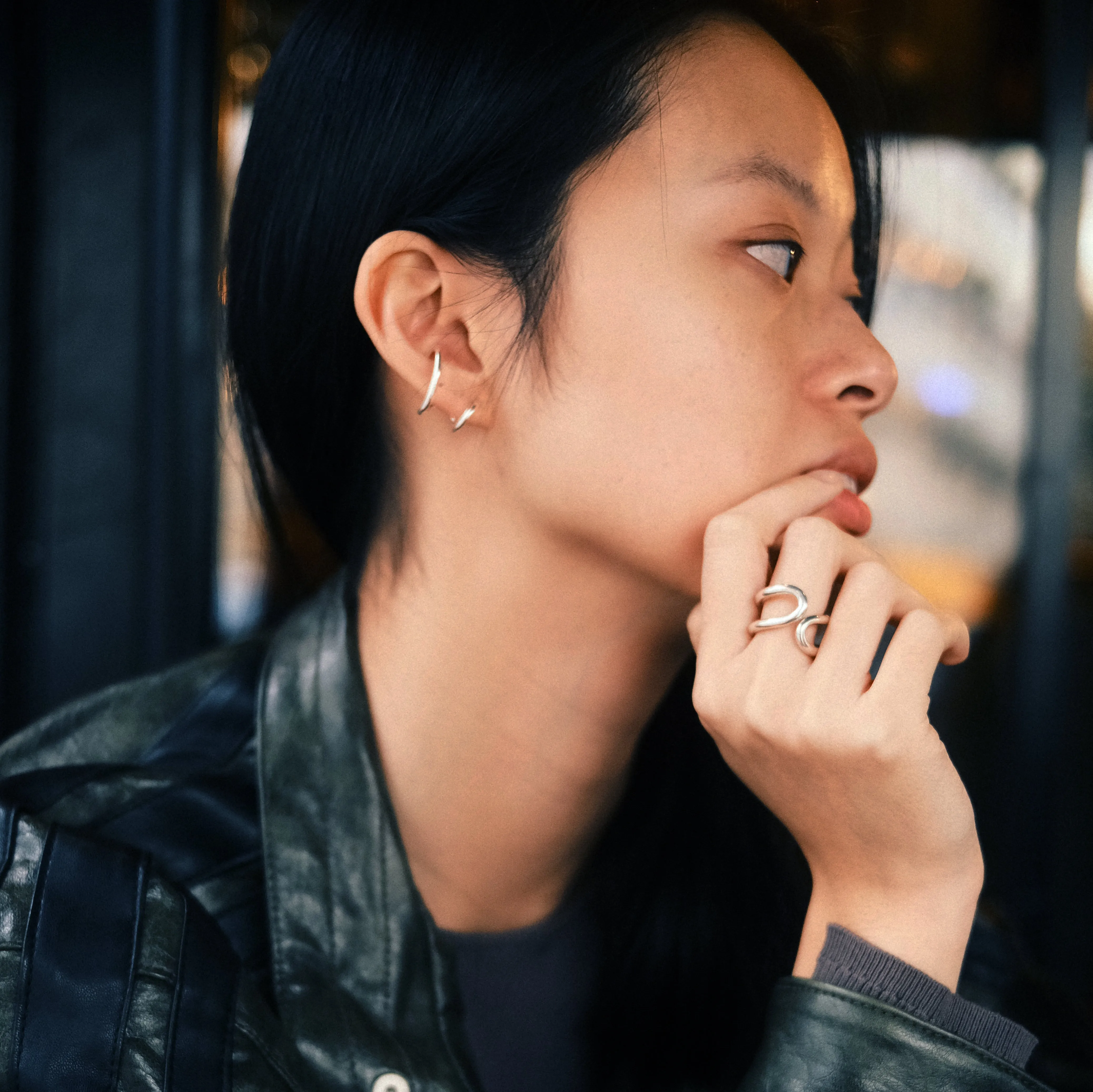 The Icons duo - Silver Jasper & Gloria Earrings
