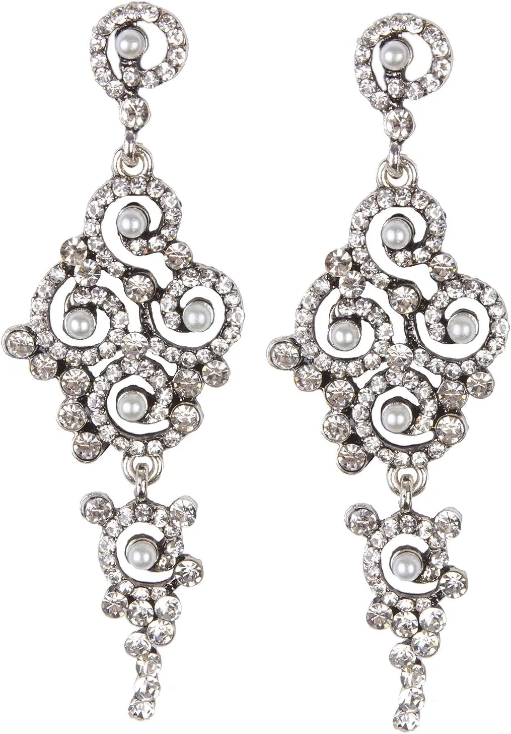 Vijiv Gatsby Earrings Art Deco Vintage 1920s Flapper Jewelry Accessories Party