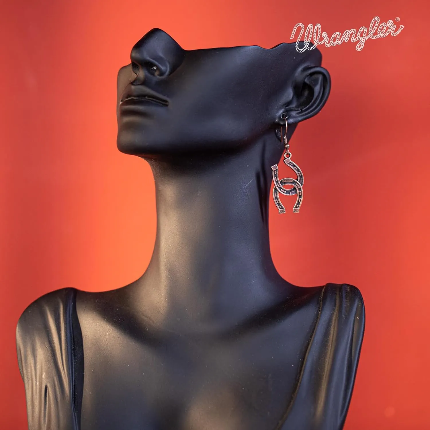 Wrangler Western Earrings Concho Dangling Retro Lightweight Jewelry for Women Cowgirl