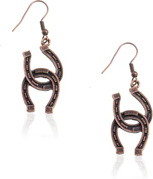 Wrangler Western Earrings Concho Dangling Retro Lightweight Jewelry for Women Cowgirl